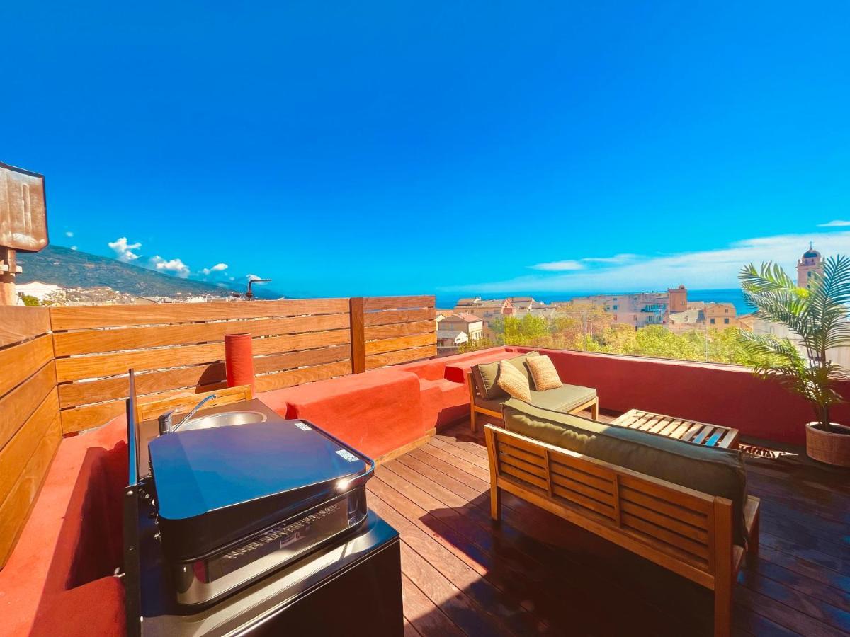 Pepites Bastiaises Piazza D'A Appartement Roof Top Vue Mer Bastia  Bagian luar foto