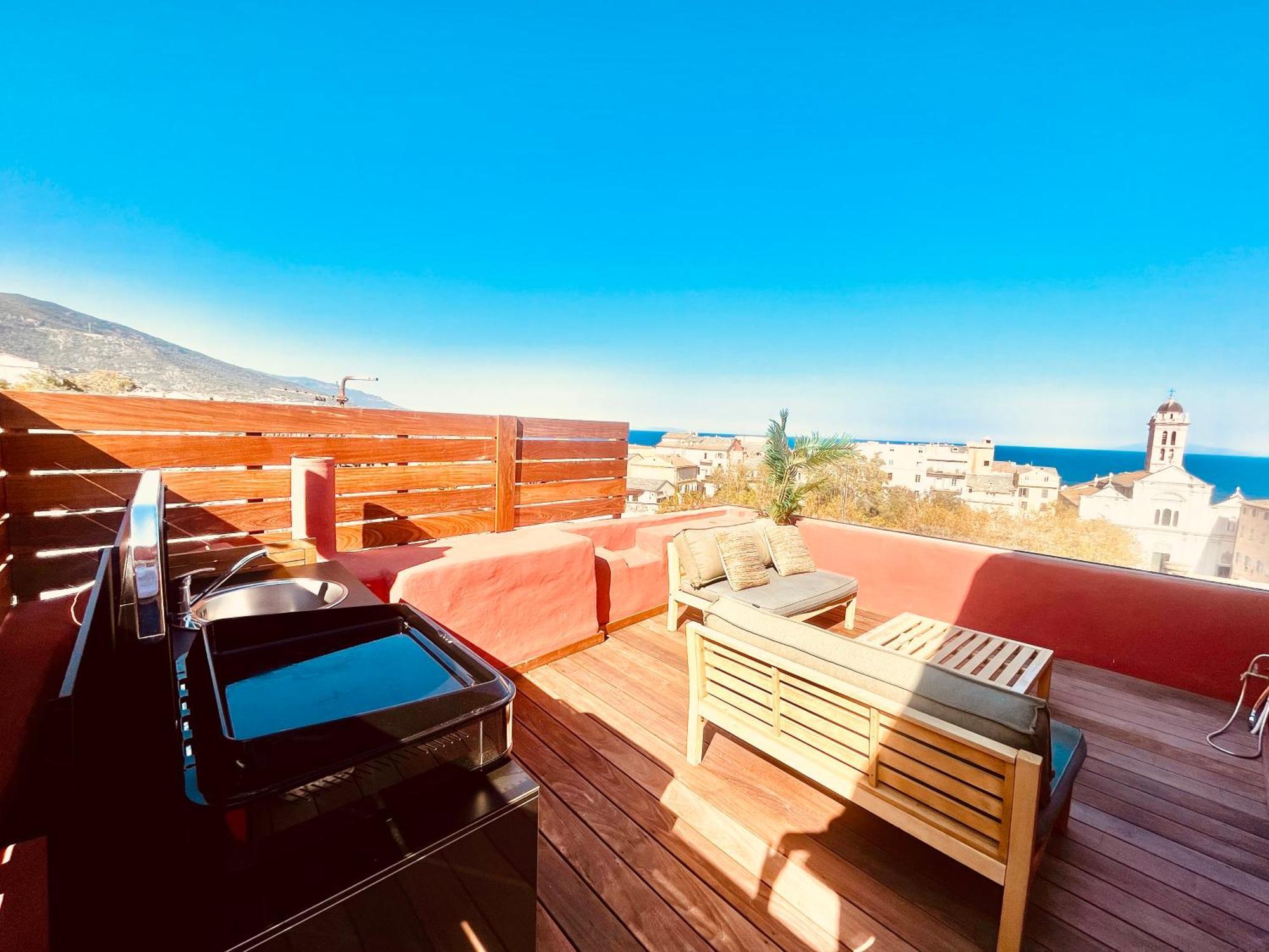 Pepites Bastiaises Piazza D'A Appartement Roof Top Vue Mer Bastia  Bagian luar foto